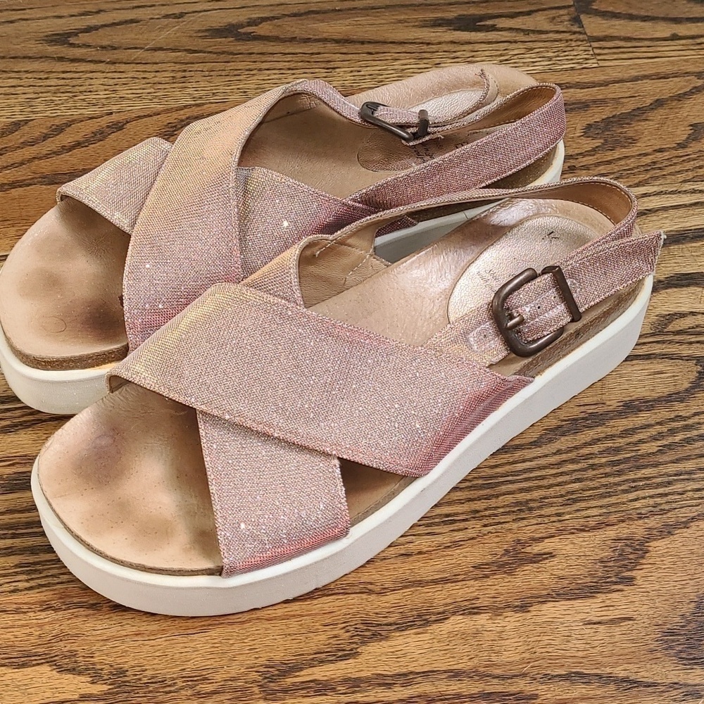 Anthropologie KMB Platform Sandals Size 38
